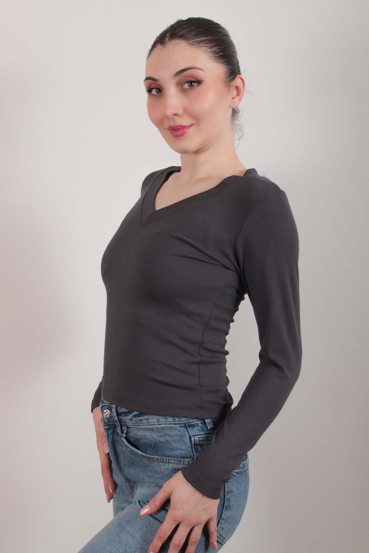 Antrasit OYSH Soft Touch V Yaka Body