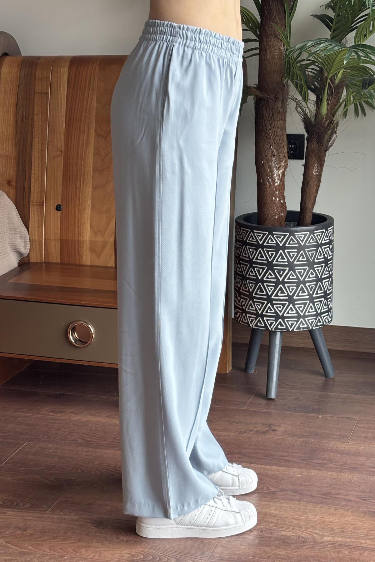 Bebe Mavisi Önü Dikişli Pantolon