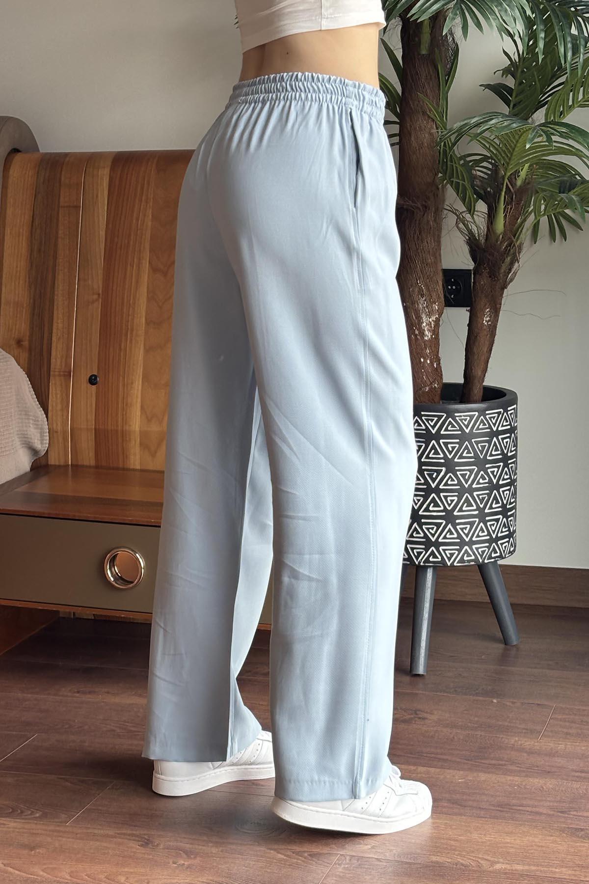 Bebe Mavisi Önü Dikişli Pantolon