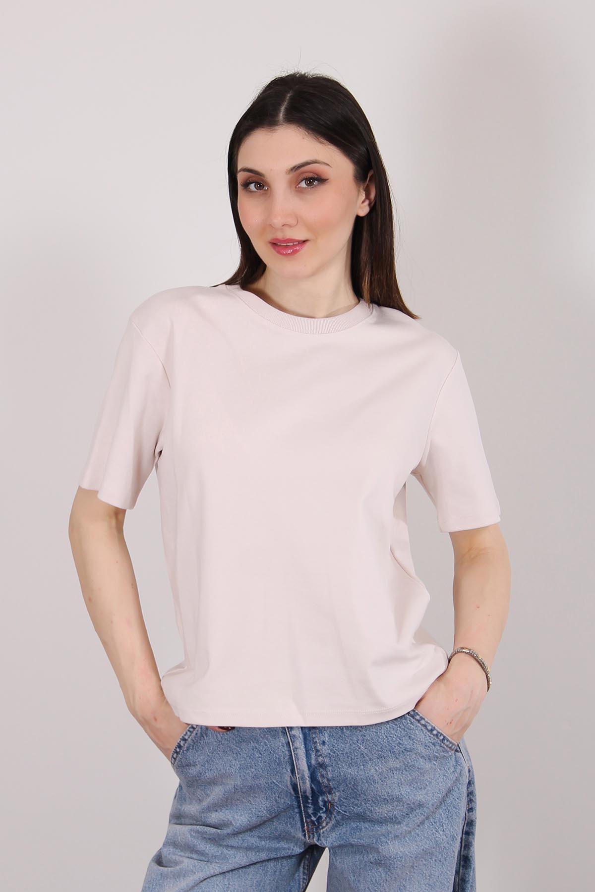 Bej Kısa Kol T Shirt