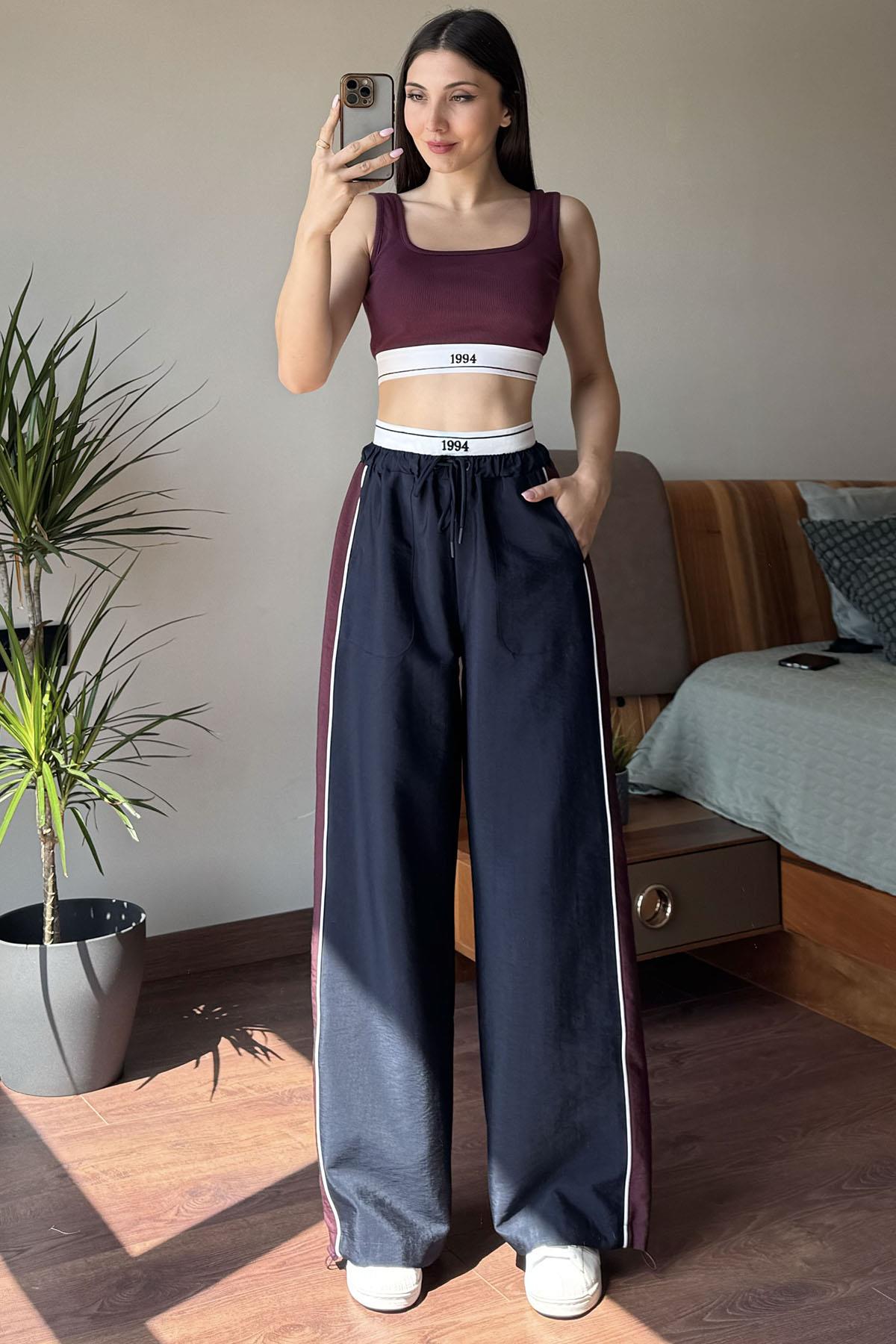 Bordo 1994 Bel Bantlı Eşofman Takımı