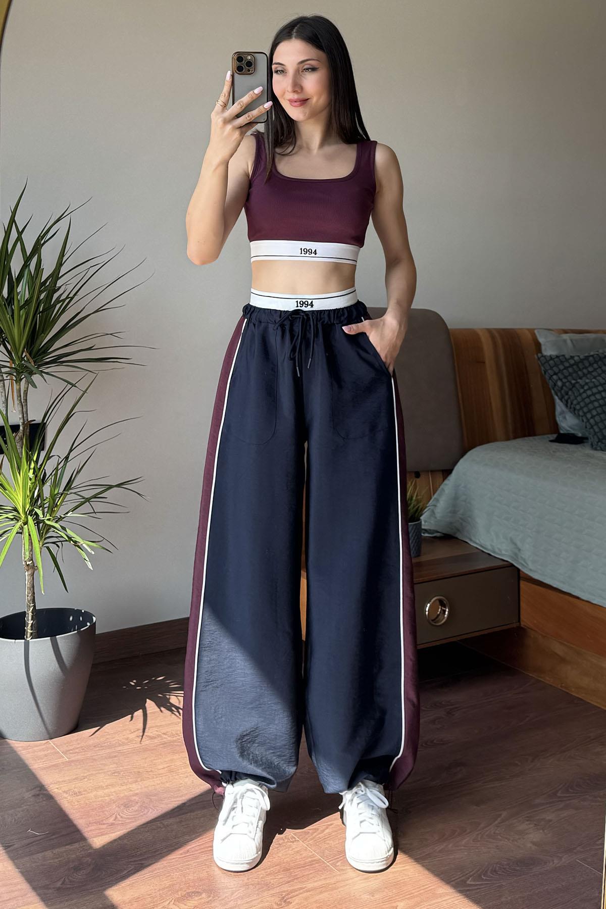 Bordo 1994 Bel Bantlı Eşofman Takımı