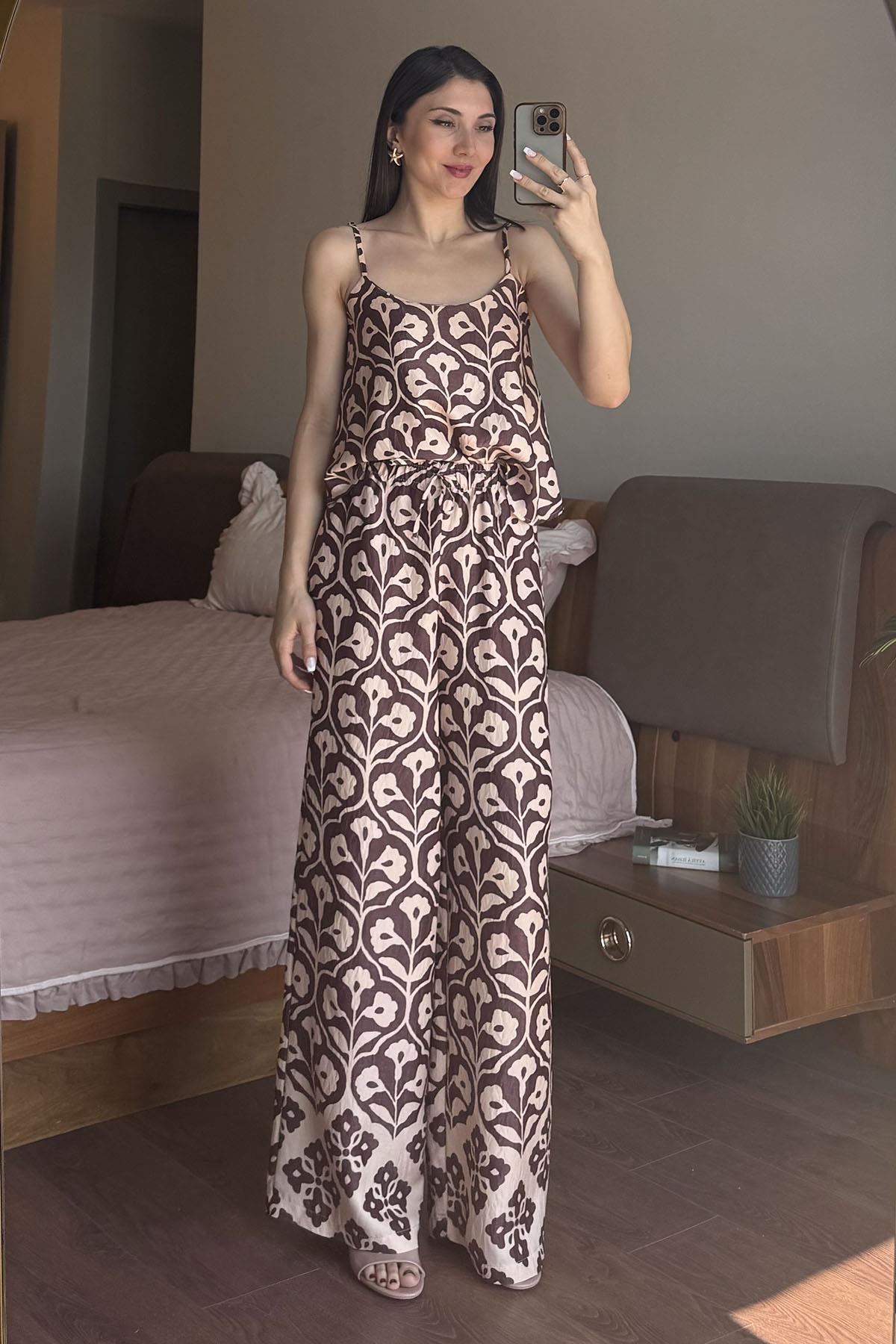 Bordo Jakarlı Leopar Takım