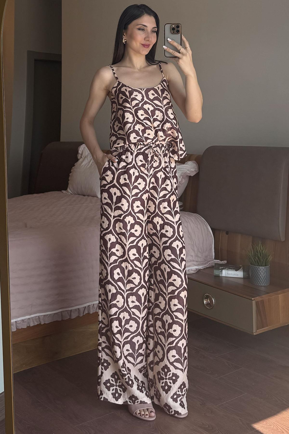 Bordo Jakarlı Leopar Takım