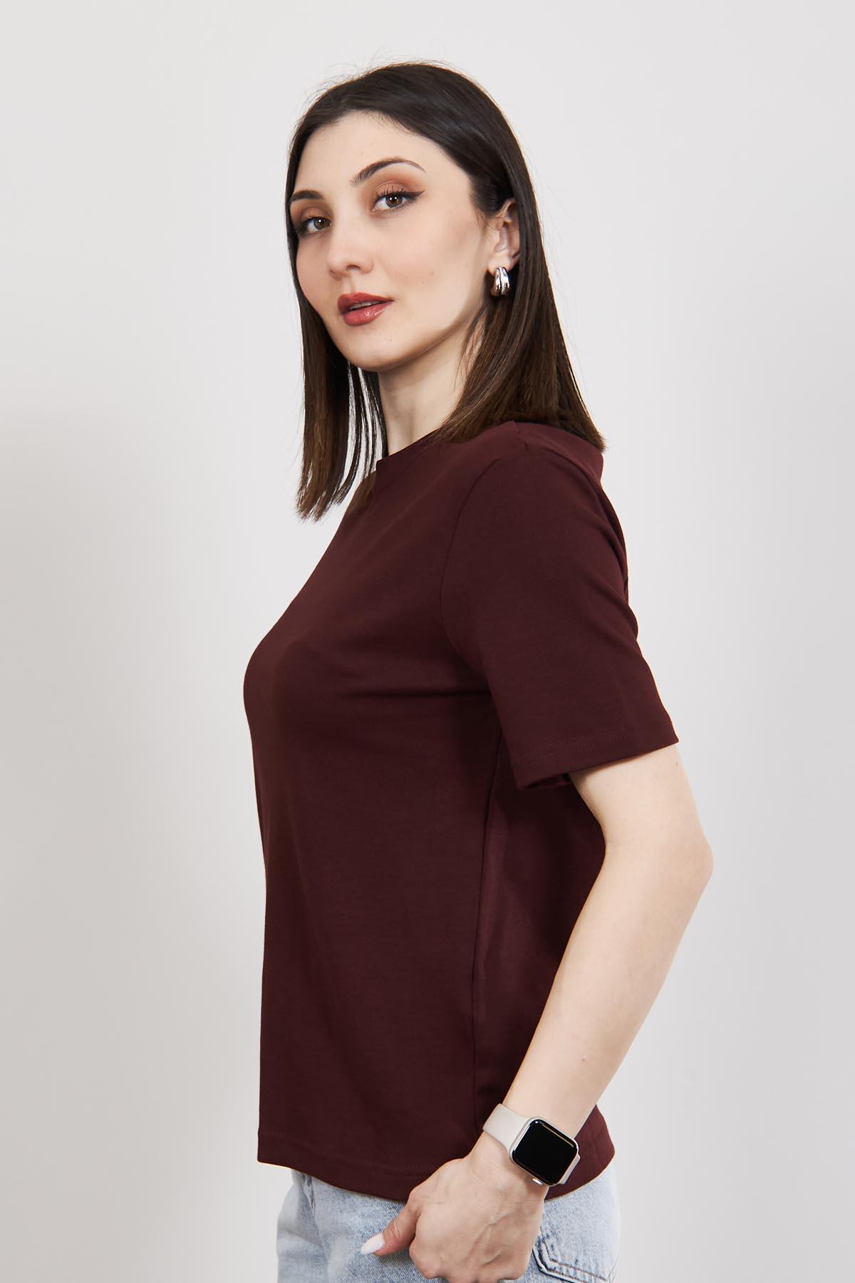 Bordo Massi Kısakollu T Shirt