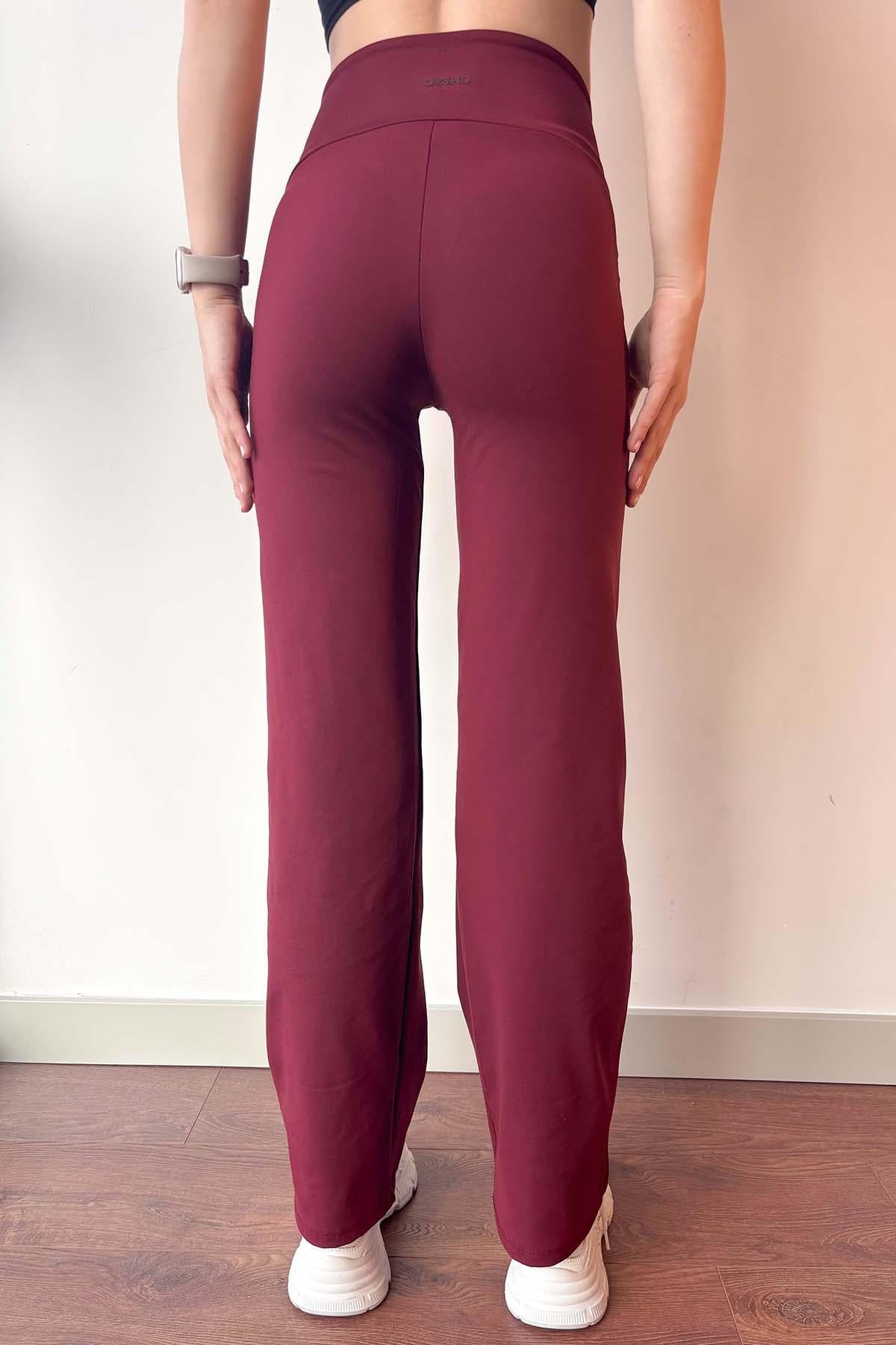 Bordo OYSH Modal Kumaş Yürüyüş Pantolonu