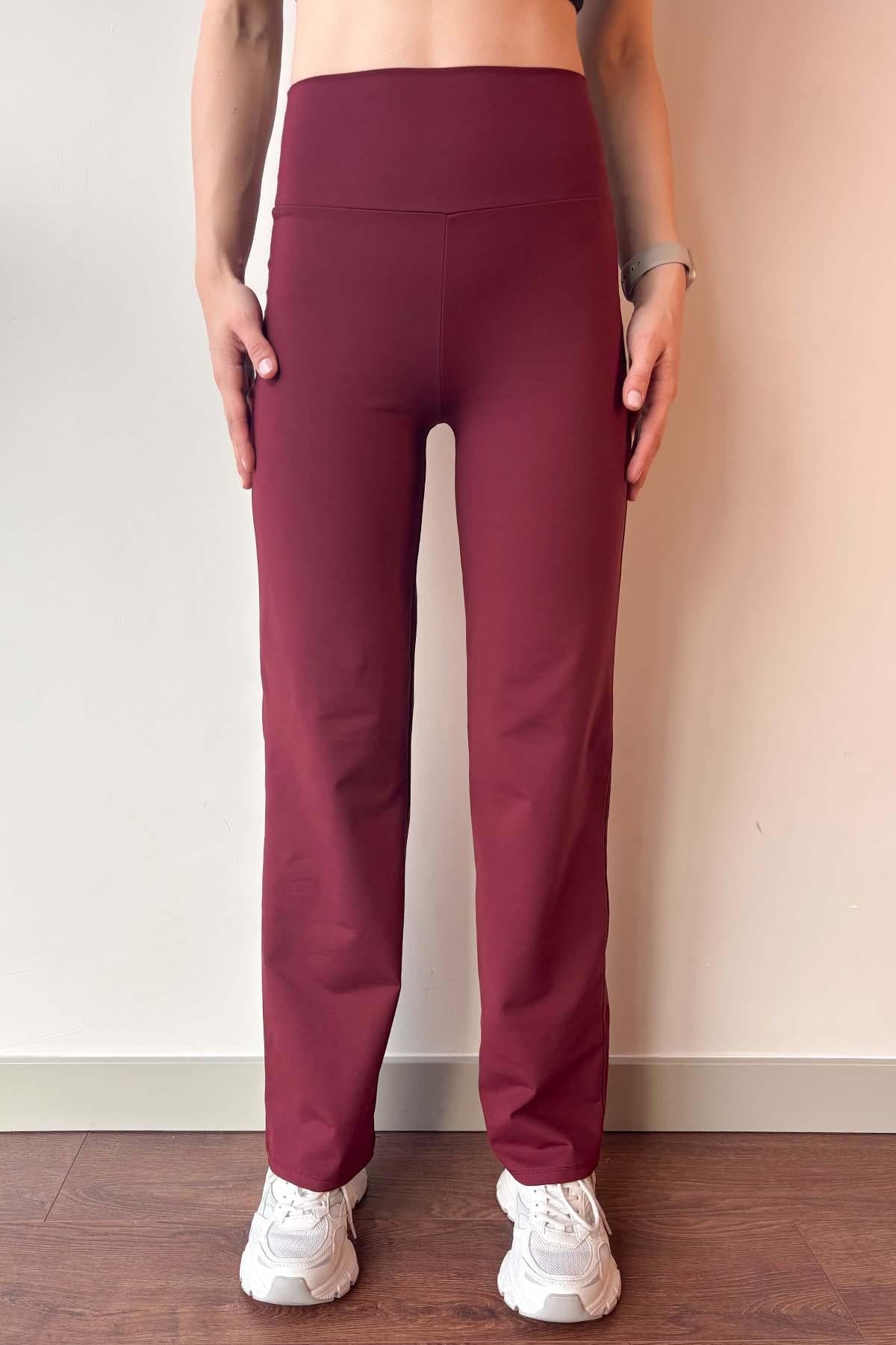 Bordo OYSH Modal Kumaş Yürüyüş Pantolonu