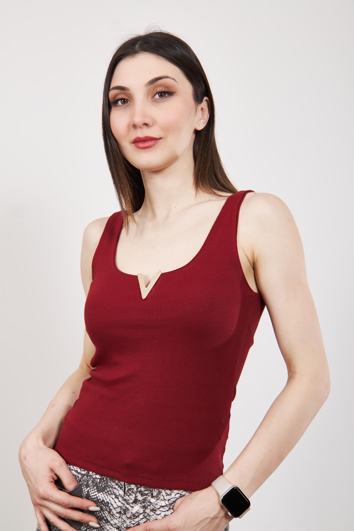 Bordo V Broşlu Kaşkorse Atlet