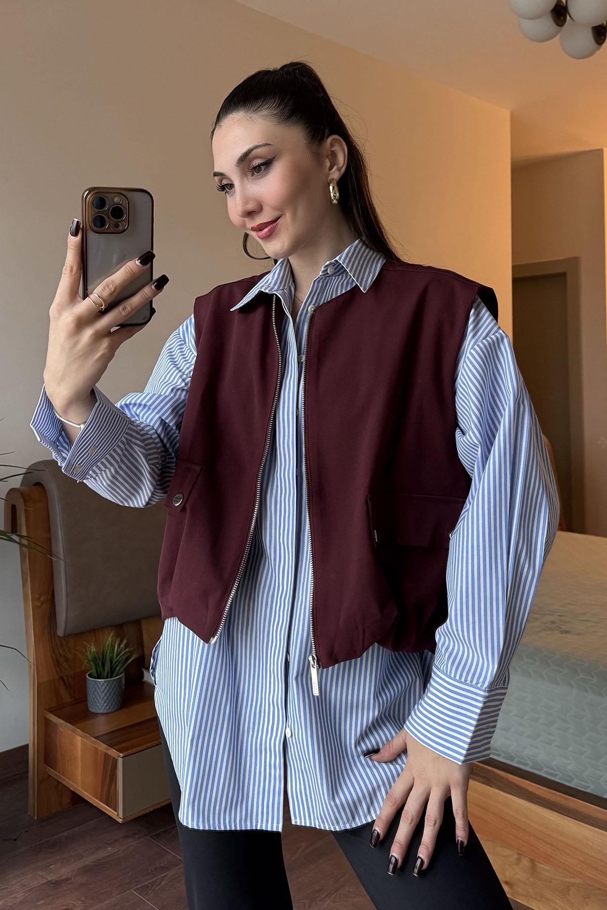 Bordo Venedik Yelek
