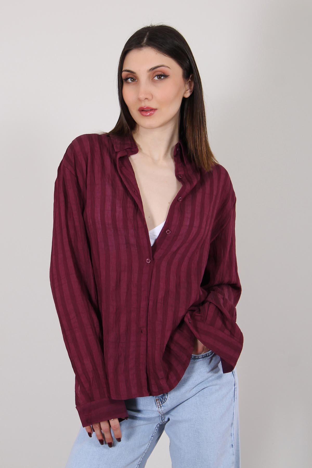 Bordo ZR Sunday Kumaş Gömlek
