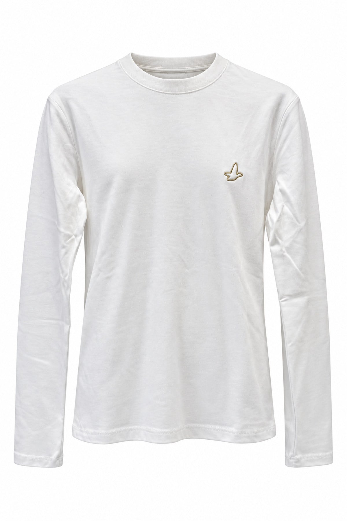 Ekru BYM Gold Kuş Logolu Uzunkollu Shirt