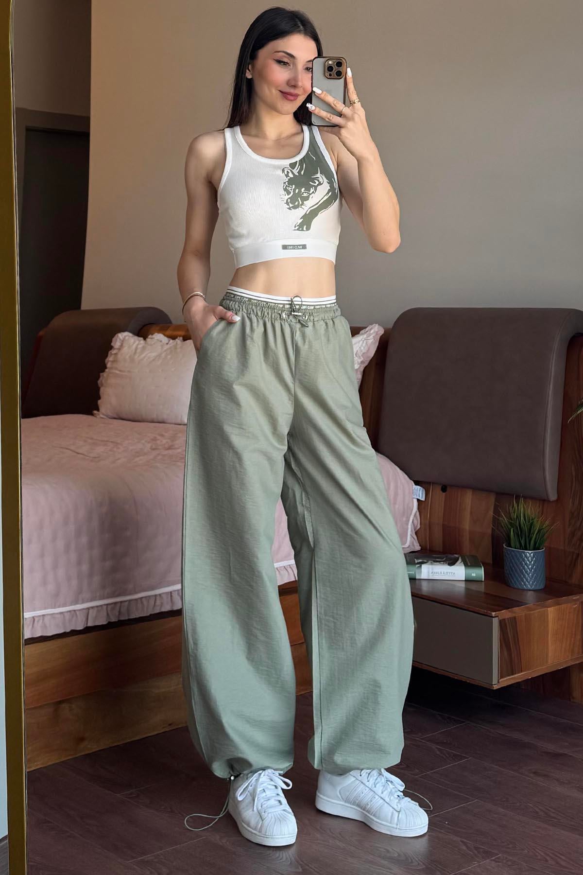 Haki Free Wild Bel Bantlı Pantolonlu Takım