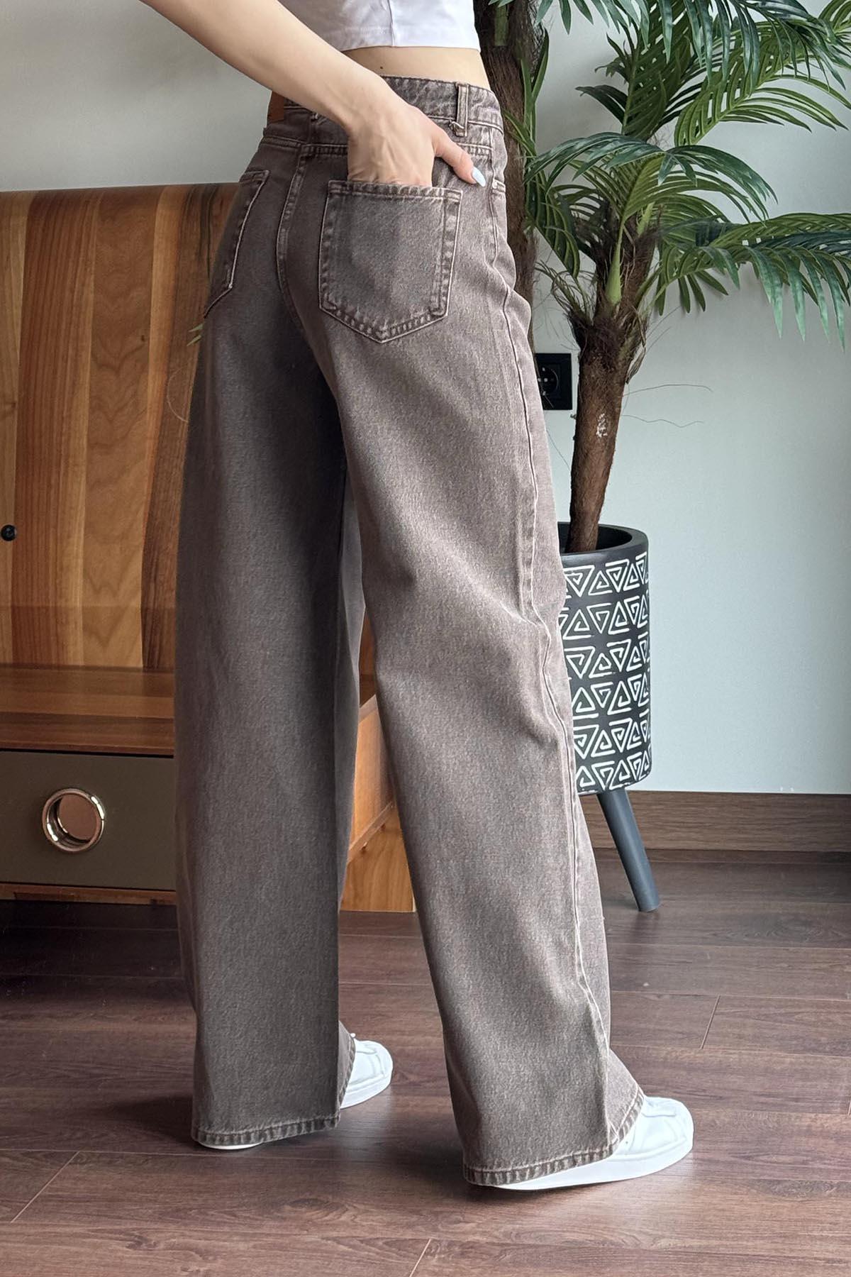 Kahverengi Denim Pantolon