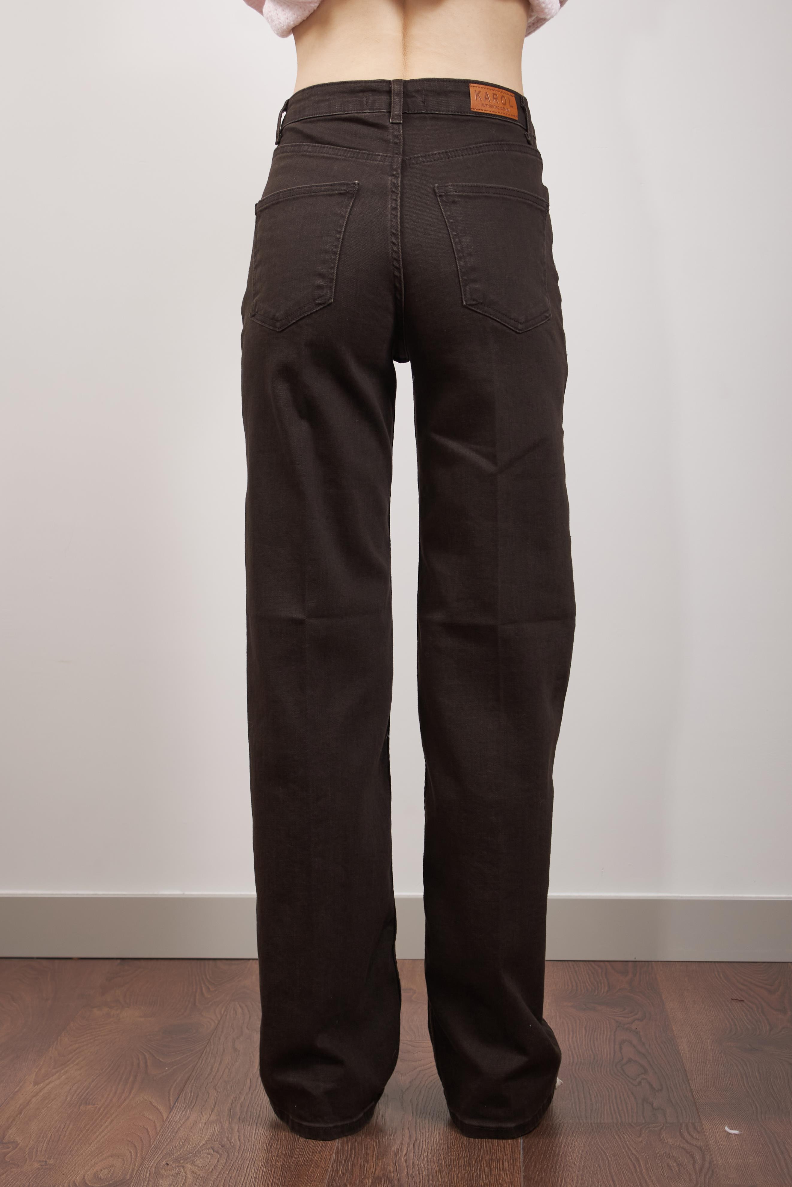 Kahverengi Wideleg Jean