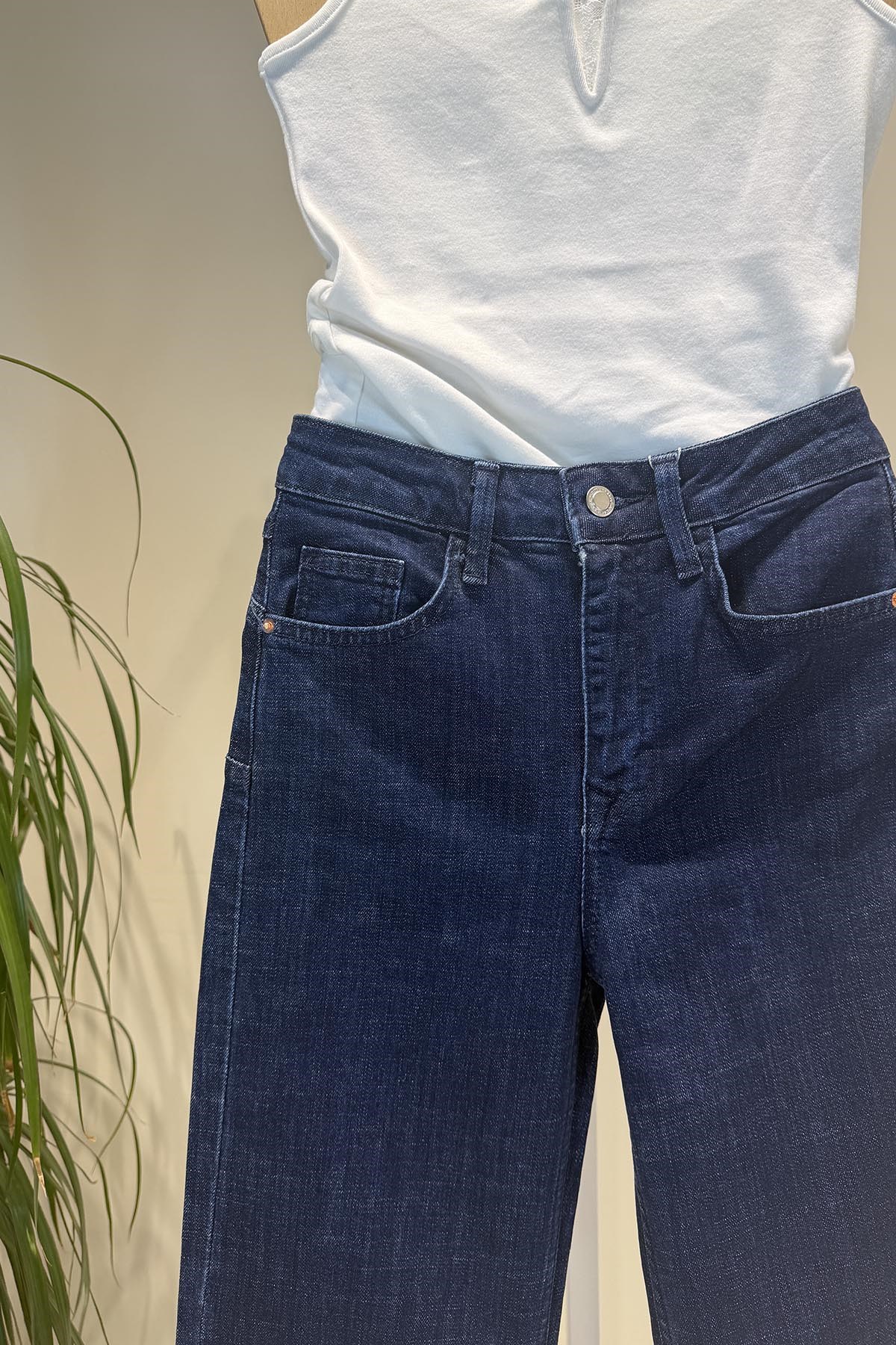 Lacivert Push Up İspanyol Paça Pantolon