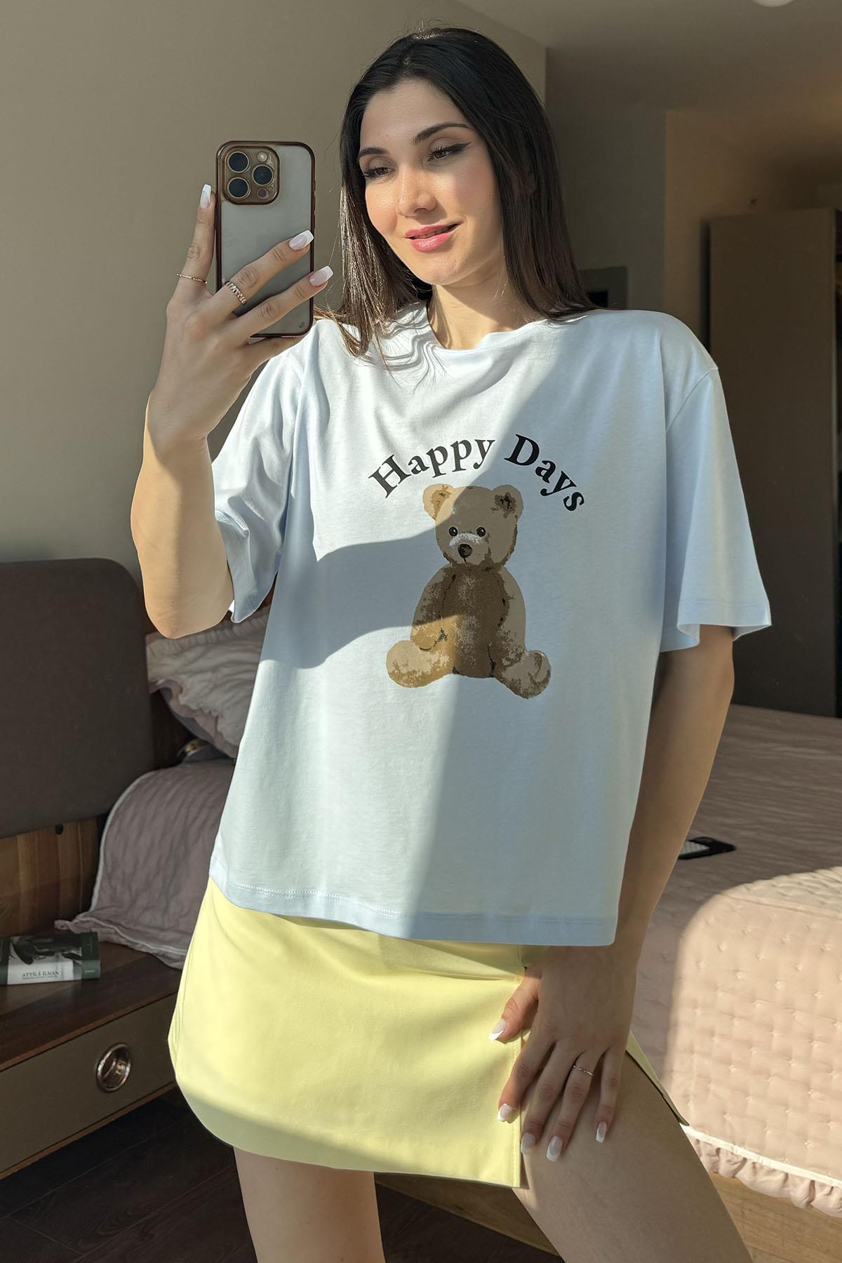Mavi Happy Days Bear T Shirt