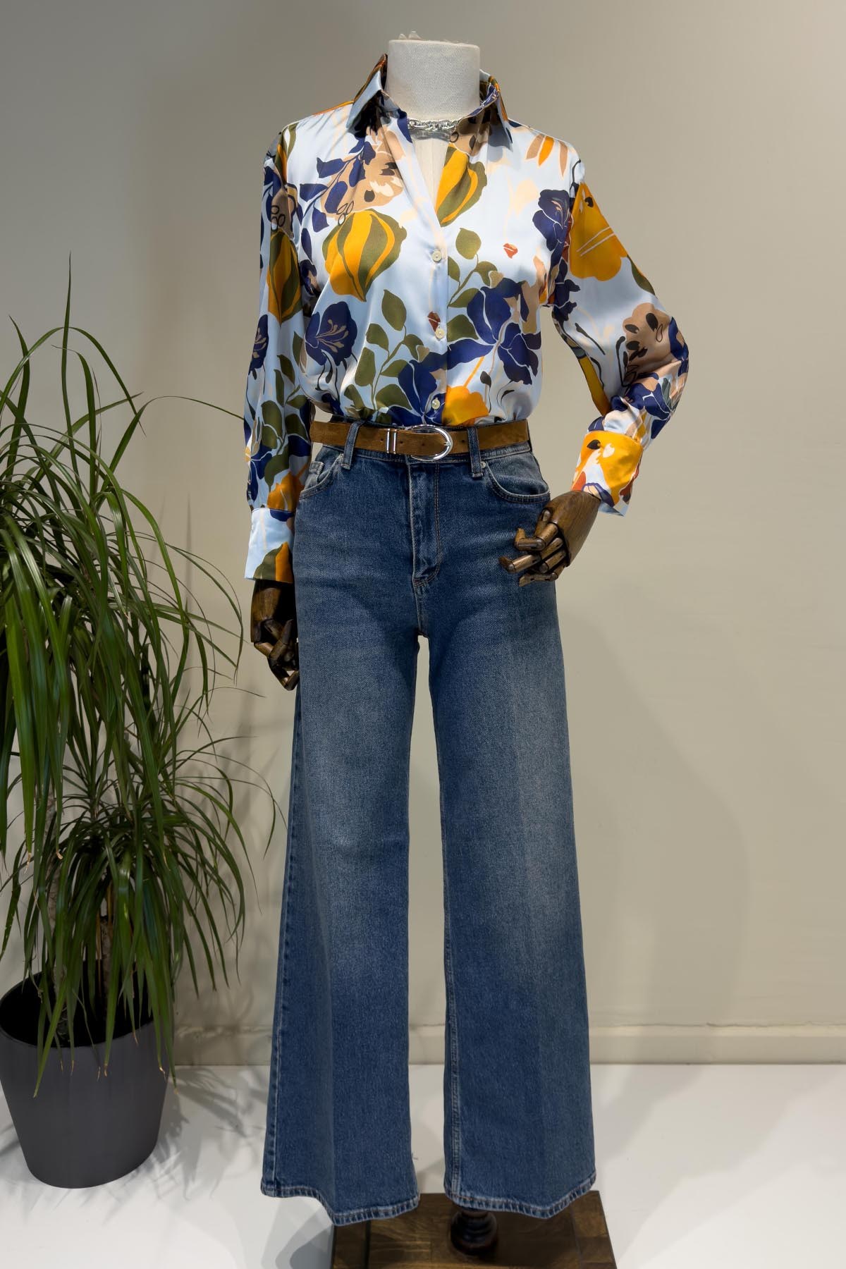 Mavi High Rise Wide Leg Jean
