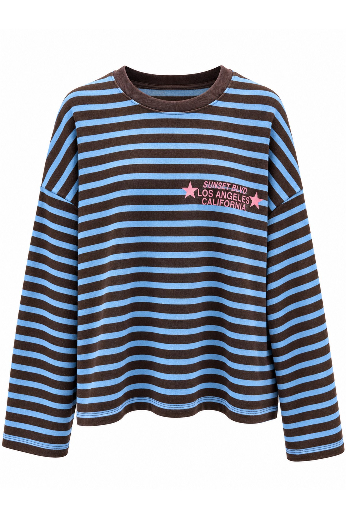 Mavi Kahve Sunset BLVD Çizgili Sweatshirt