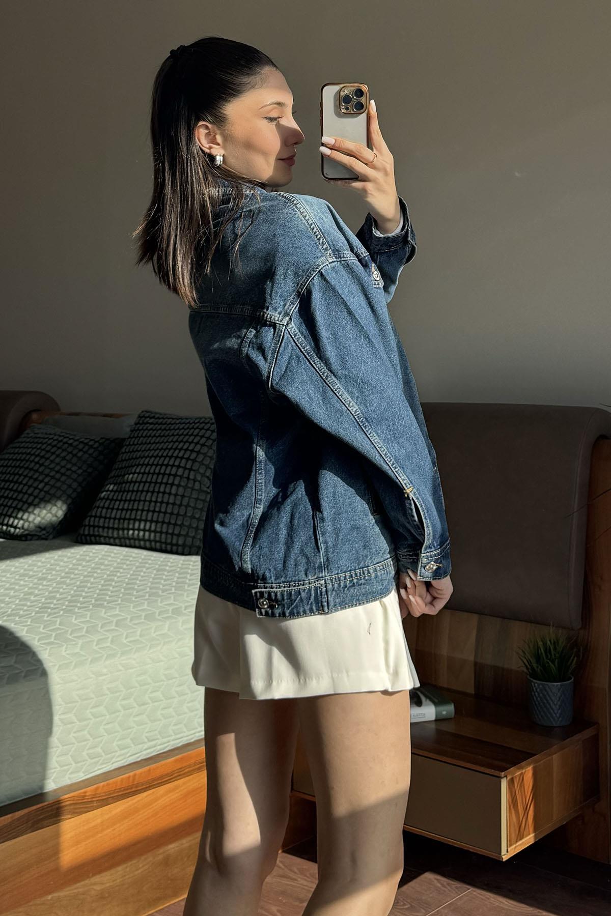 Mavi ZR Uzun Denim Ceket