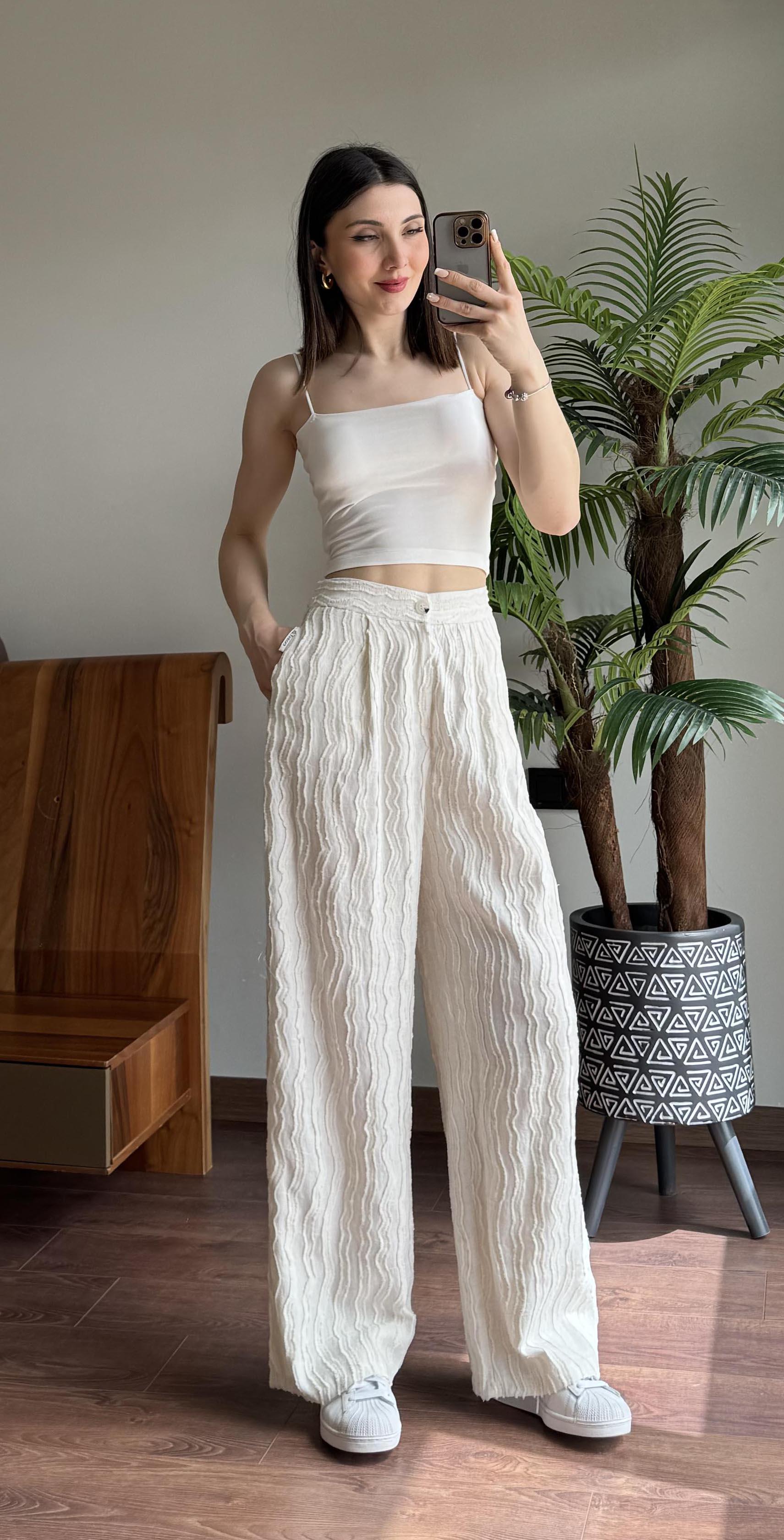 Naturel Keten Pantolon