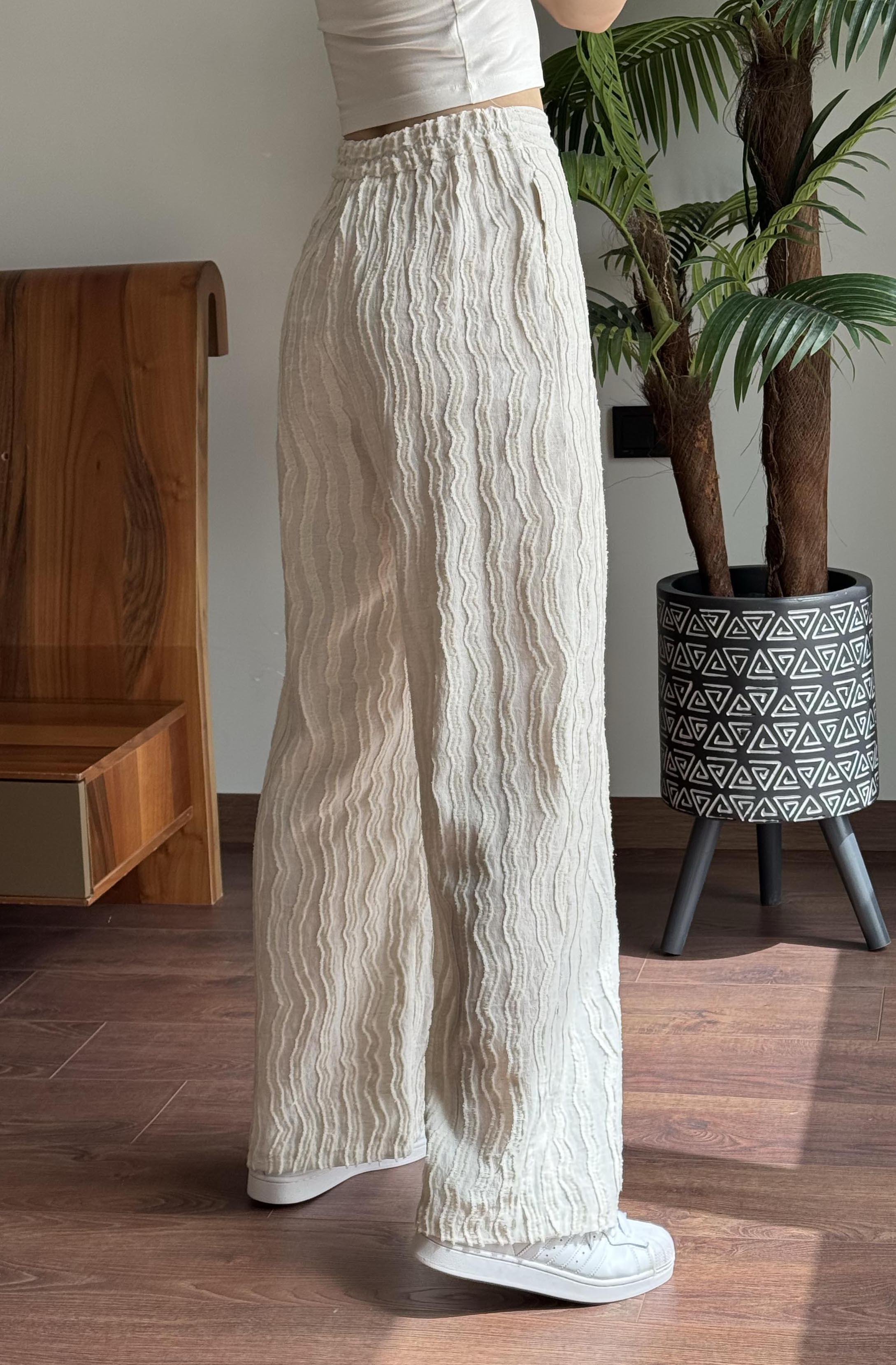 Naturel Keten Pantolon