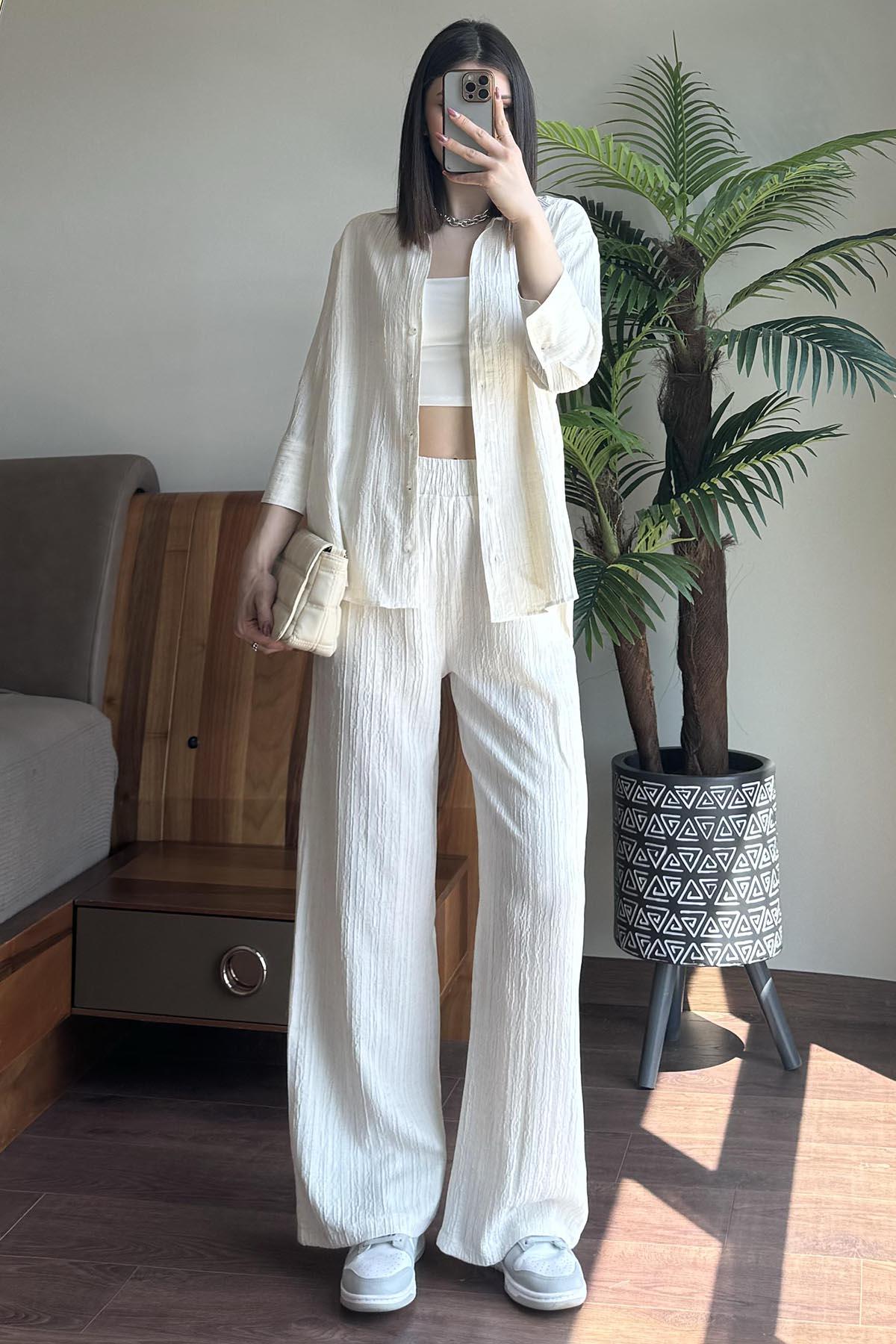 Naturel Keten Pantolon