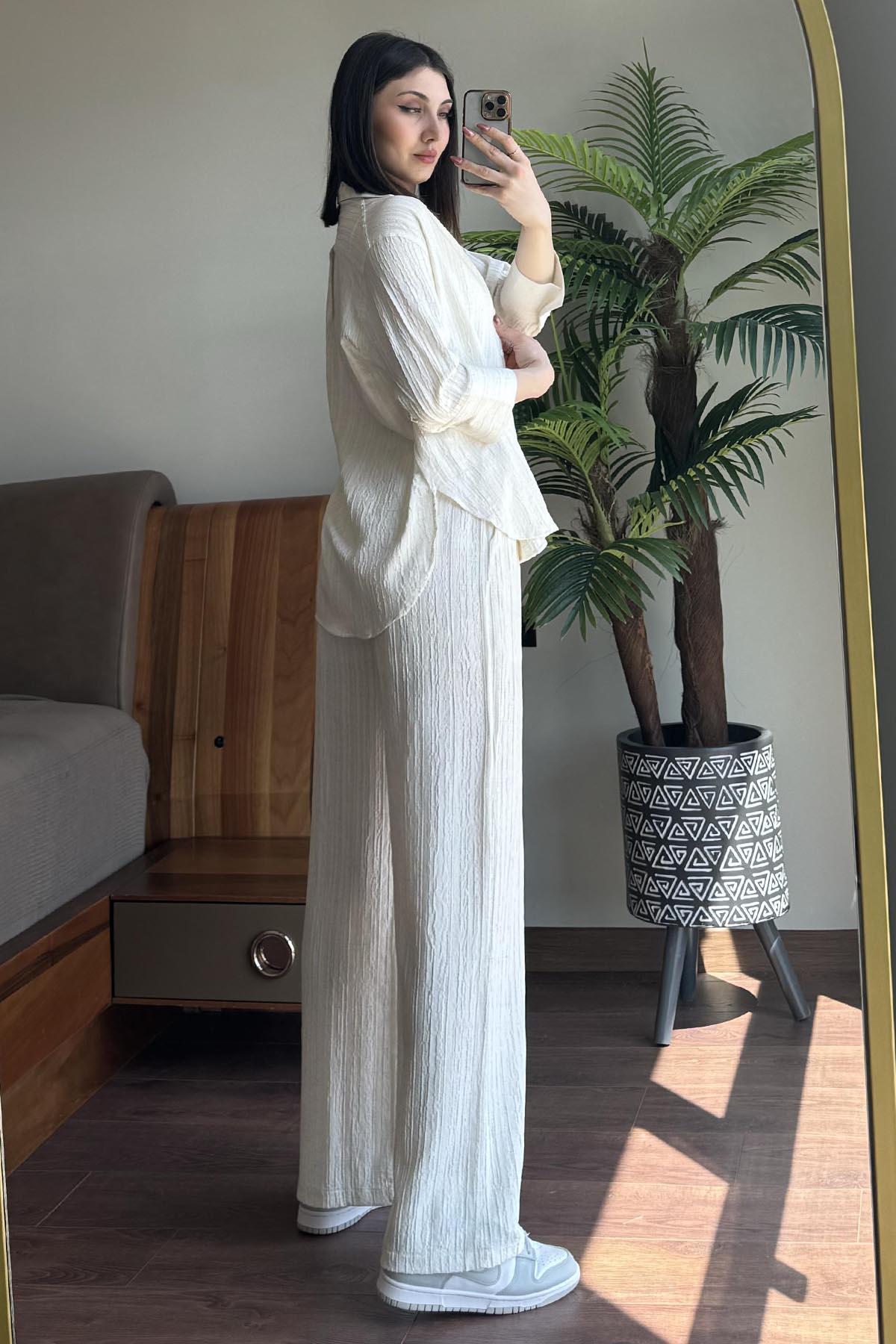 Naturel Keten Pantolon