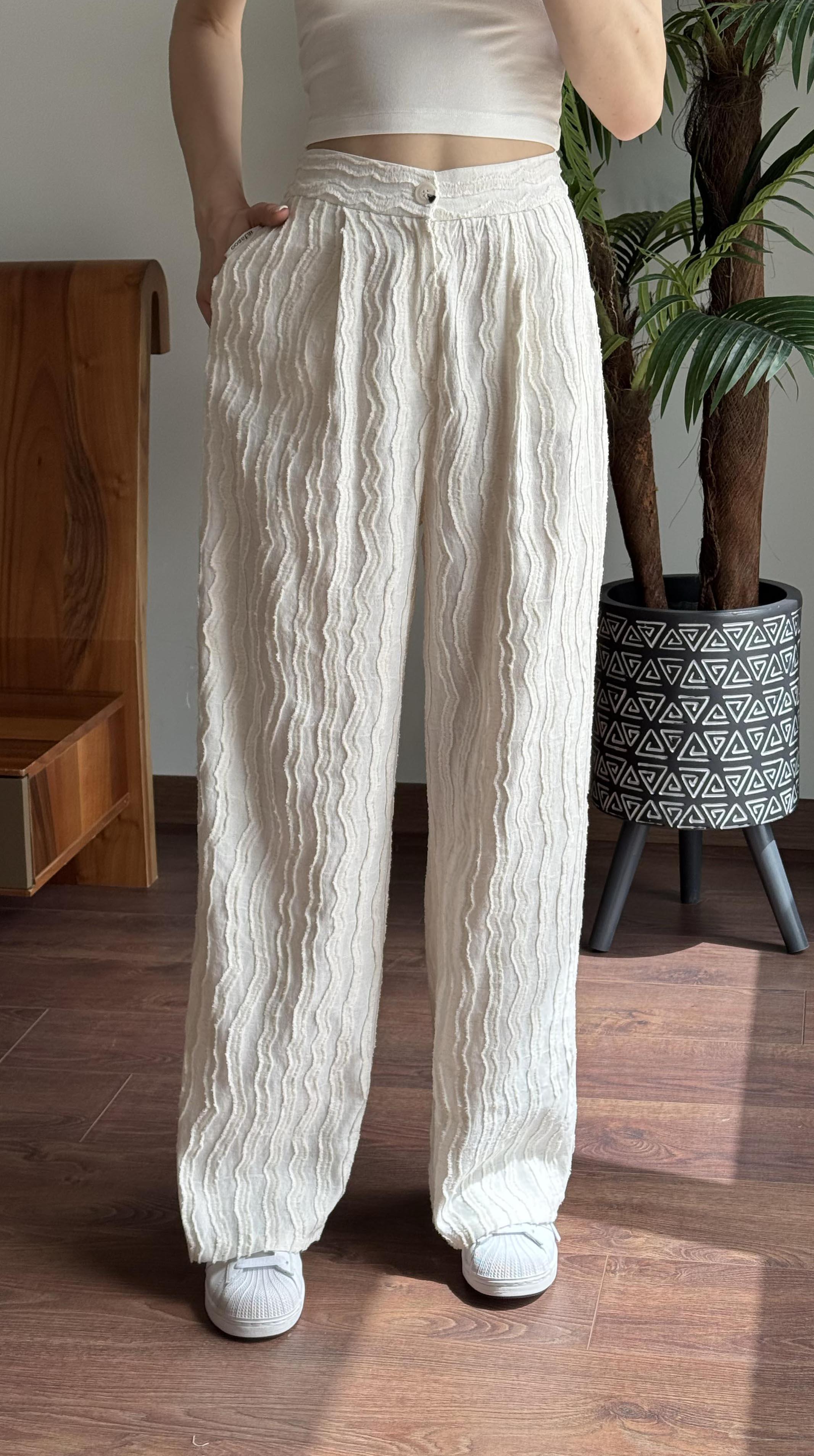 Naturel Keten Pantolon