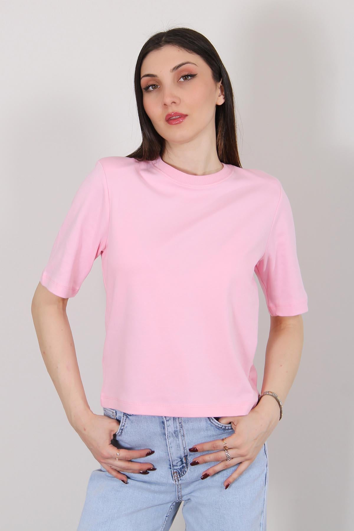 Pembe Vatkalı T Shirt