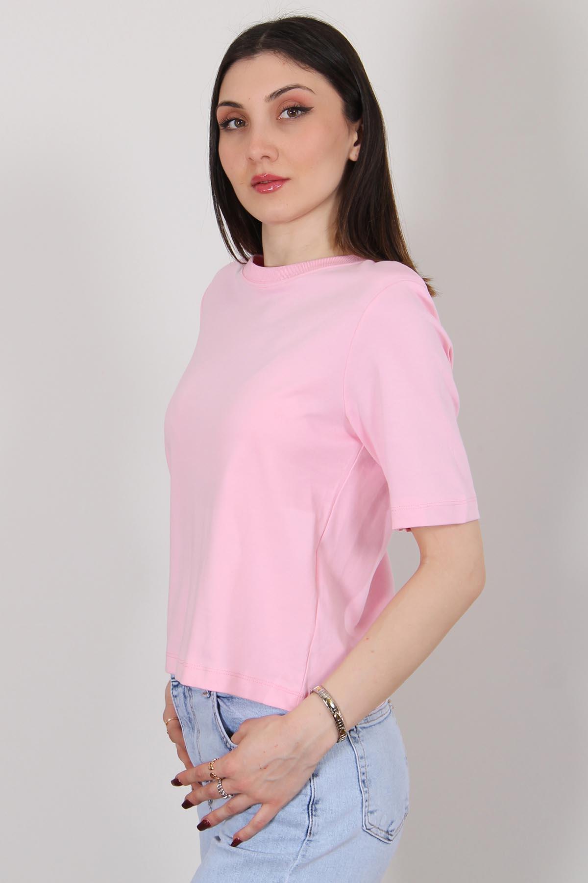 Pembe Vatkalı T Shirt