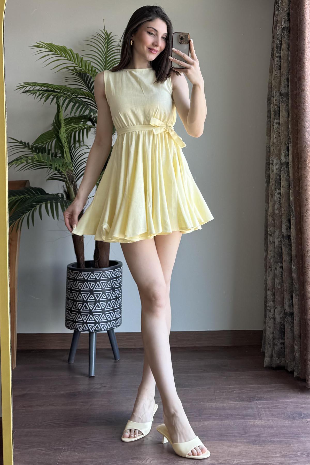 Sarı Mimoza Elbise