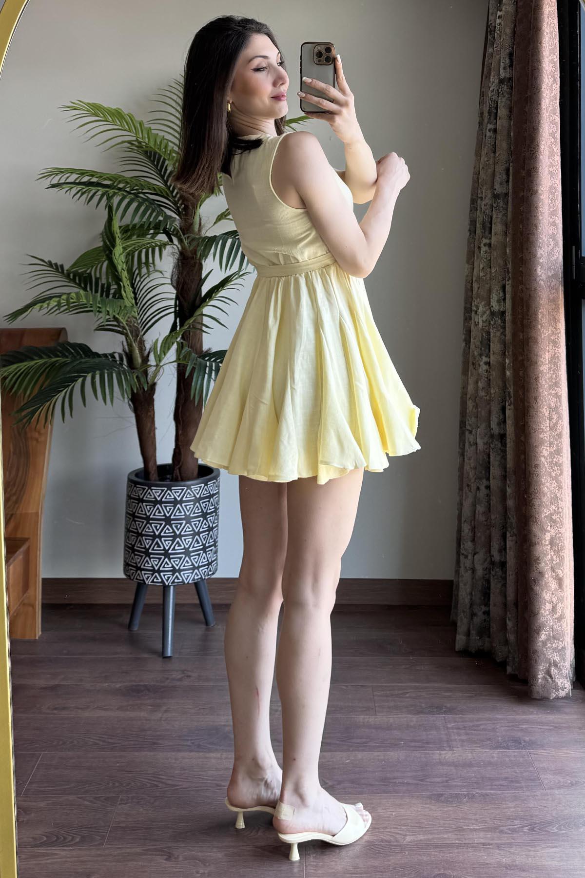 Sarı Mimoza Elbise