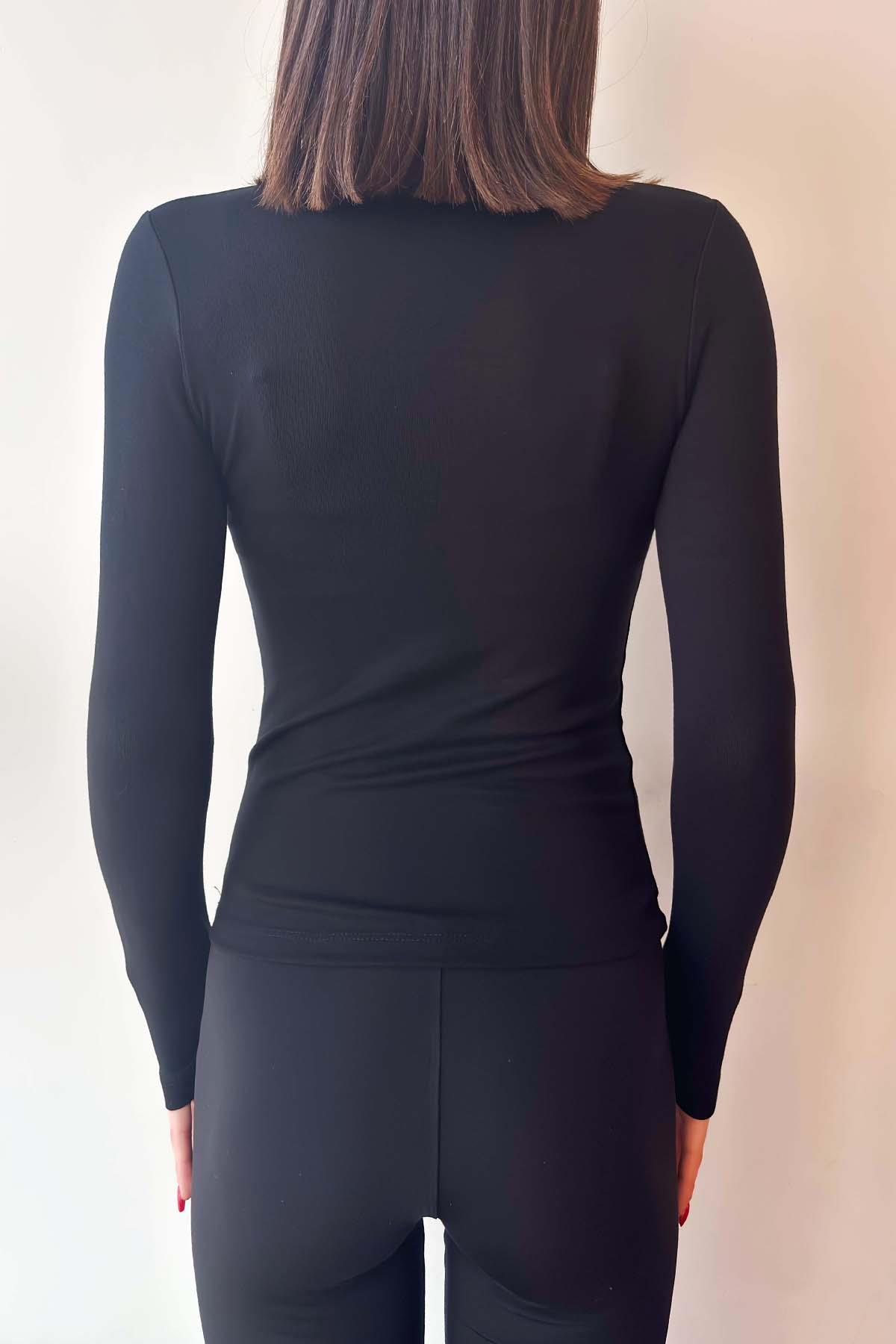 Siyah OYSH Soft Touch Yarım Balıkçı Body