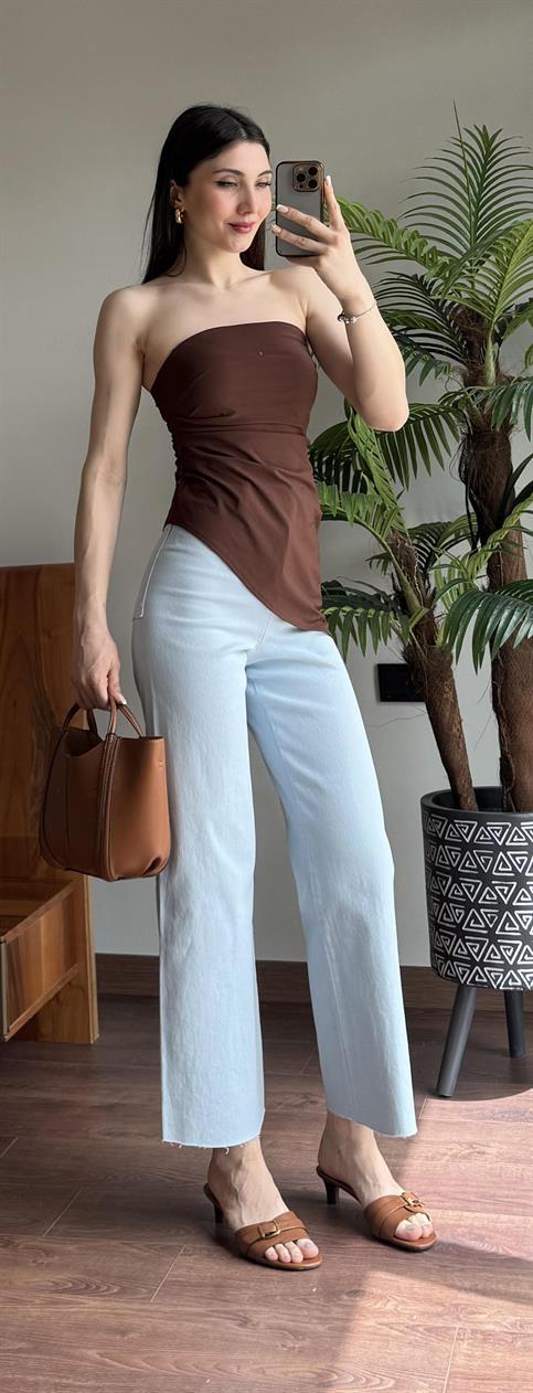 Bebe Mavisi Flare Pantolon