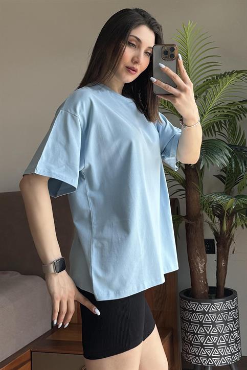 Bebe Mavisi Overisze T Shirt
