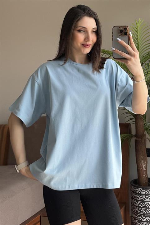Bebe Mavisi Overisze T Shirt