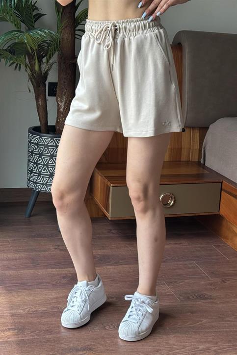 Bej Alo Armalı Modal Şort