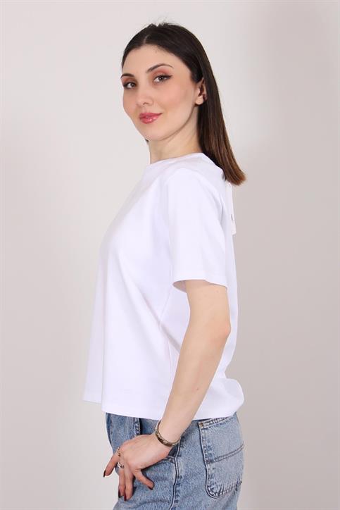 Beyaz Kısa Kol T Shirt