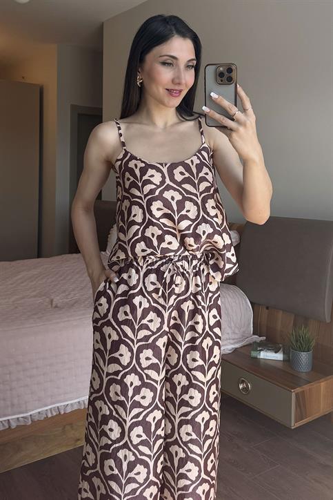 Bordo Jakarlı Leopar Takım