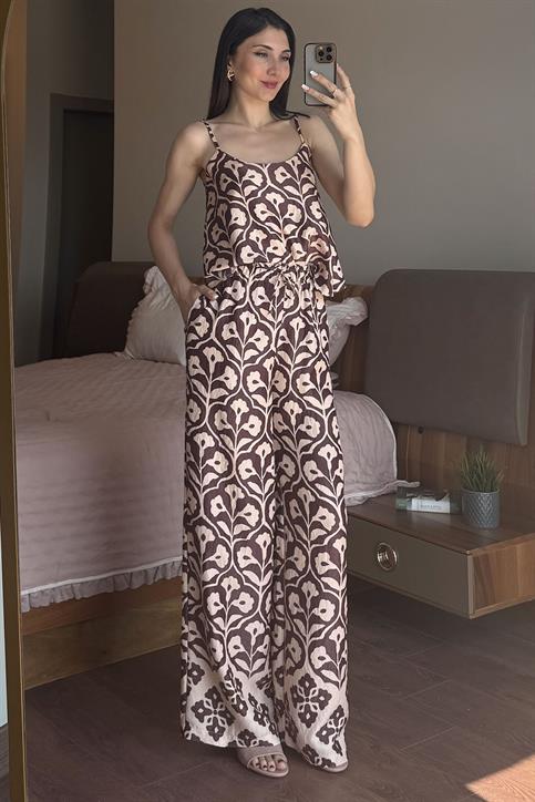 Bordo Jakarlı Leopar Takım