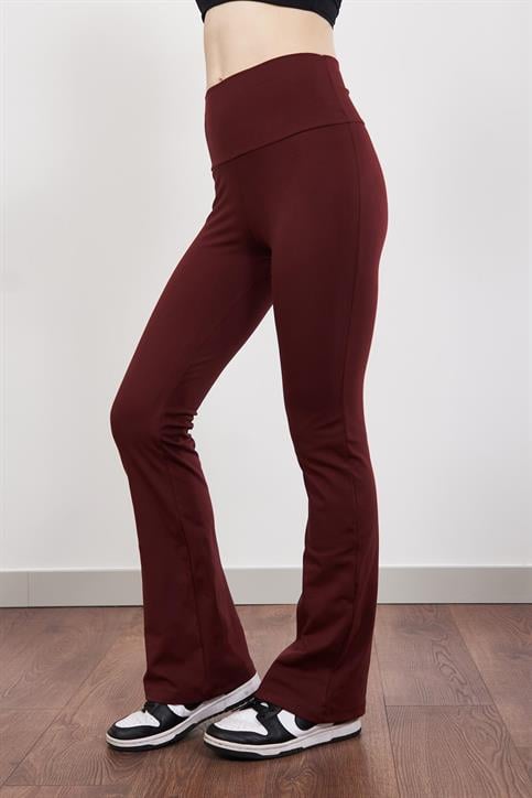Bordo OYSH Comfortlux Toparlayıcı İspanyol Modal Tayt