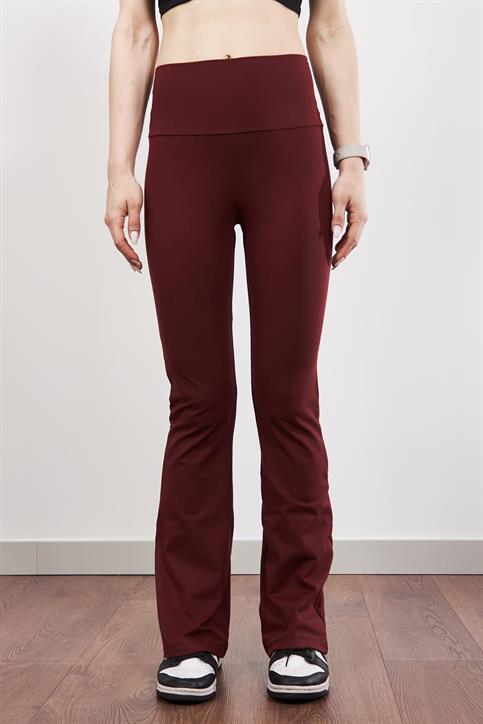 Bordo OYSH Comfortlux Toparlayıcı İspanyol Modal Tayt