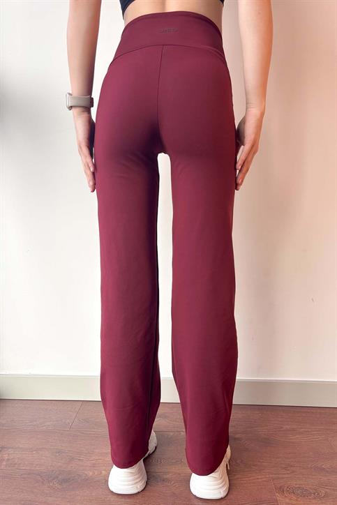 Bordo OYSH Modal Kumaş Yürüyüş Pantolonu