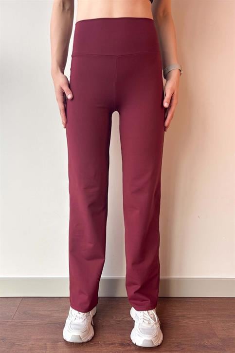 Bordo OYSH Modal Kumaş Yürüyüş Pantolonu
