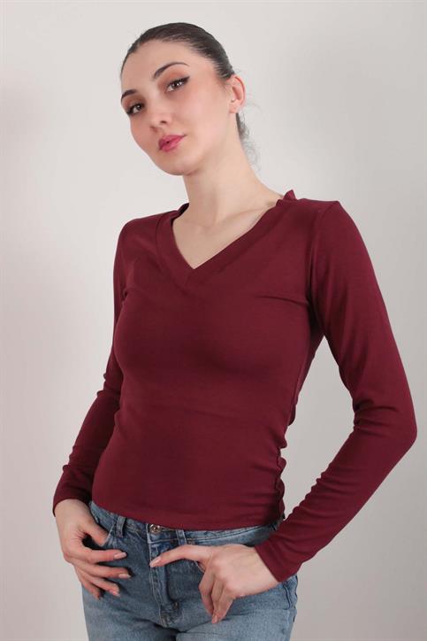 Bordo OYSH Soft Touch V Yaka Body