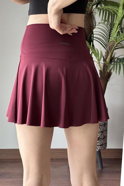 Bordo OYSH Şort Astarlı Etek
