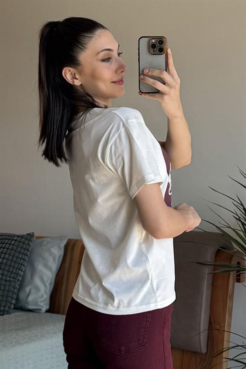 Bordo Paça Kesik Boyfit Jean