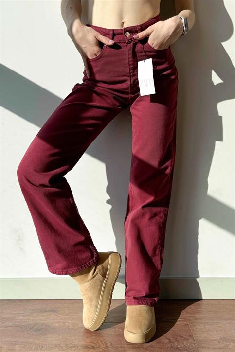 Bordo Straight Kesim Jean