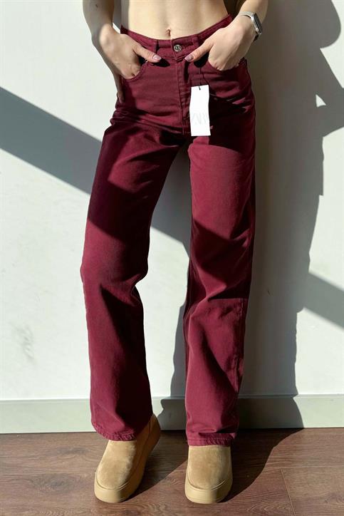Bordo Straight Kesim Jean