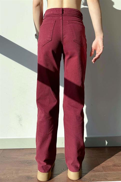 Bordo Straight Kesim Jean